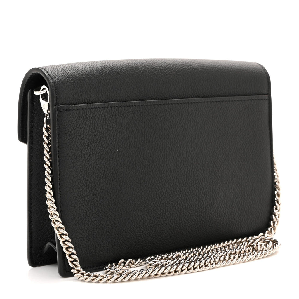 Soft Calfskin My Lockme Chain Pochette Black