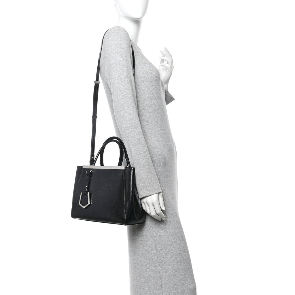 Patent Vitello Elite Petite 2Jours Tote Black