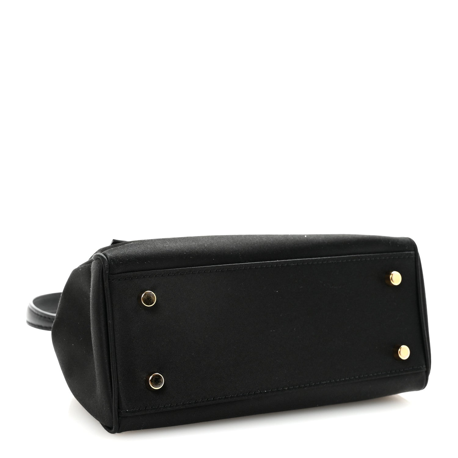 Satin Crystal Medusa 95 Plaque Bag Black