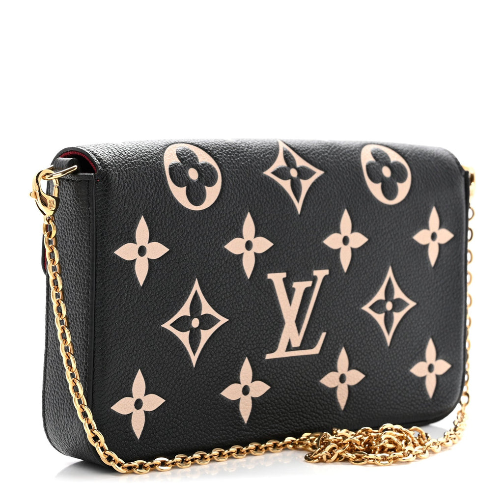 Empreinte Monogram Giant Felicie Pochette Black Beige