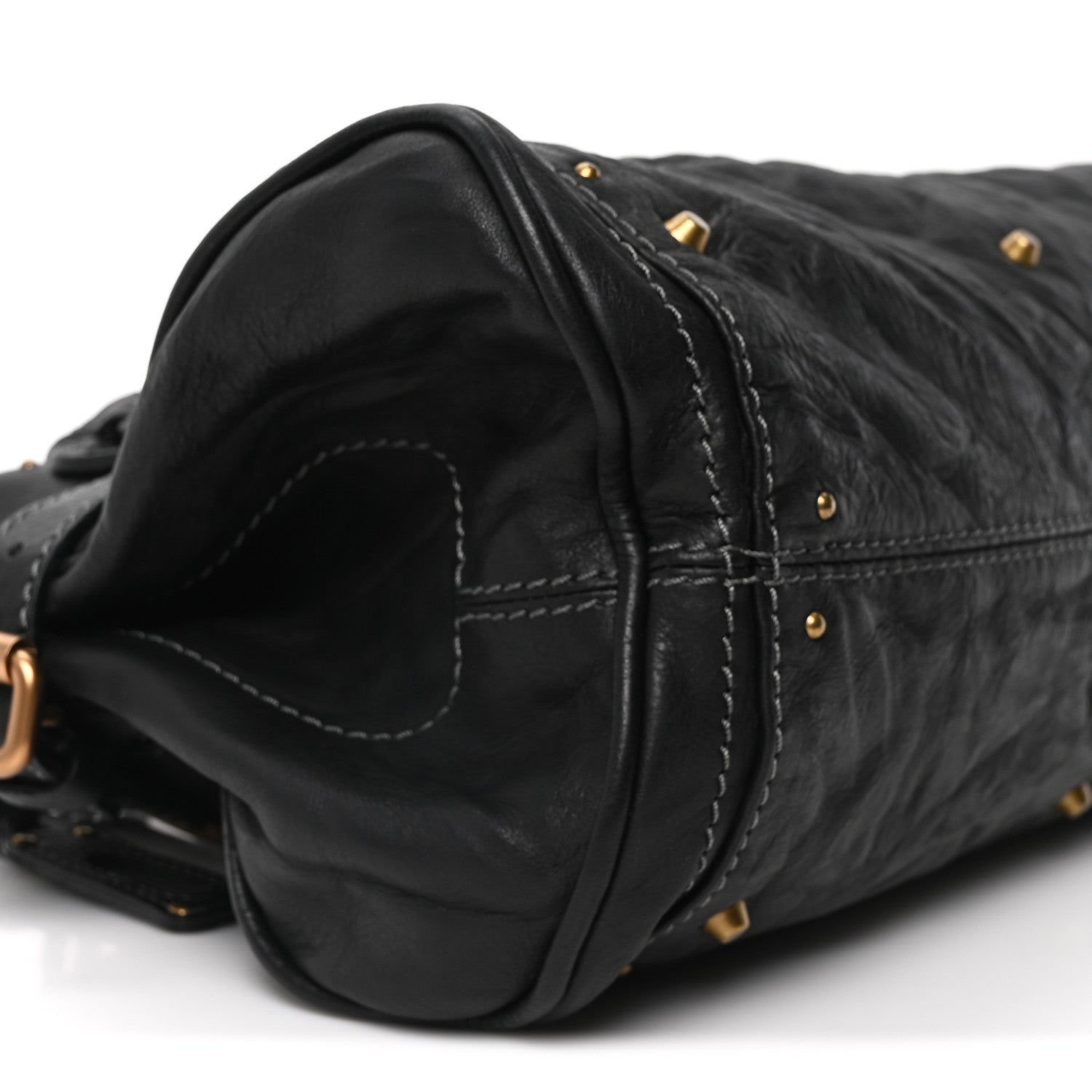 Calfskin Medium Paddington Satchel Black