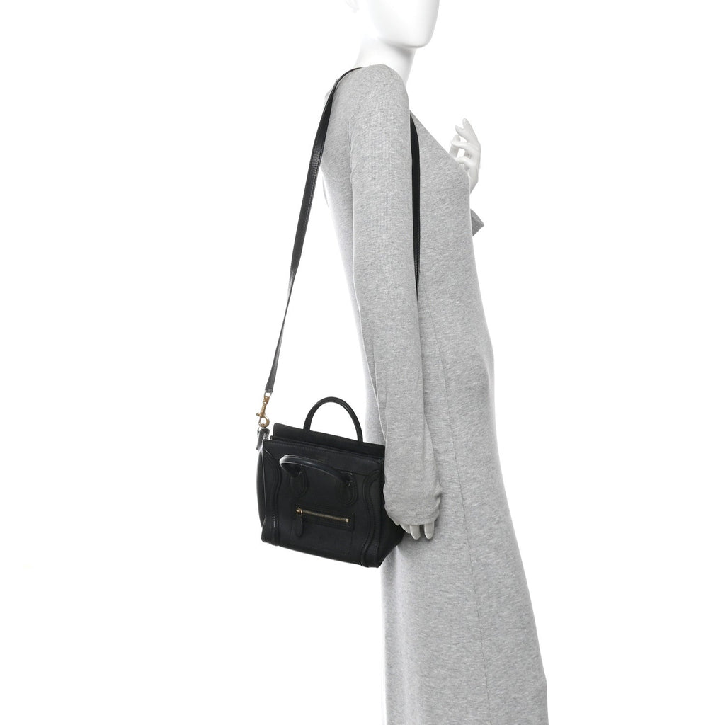 Smooth Calfskin Nano Luggage Black
