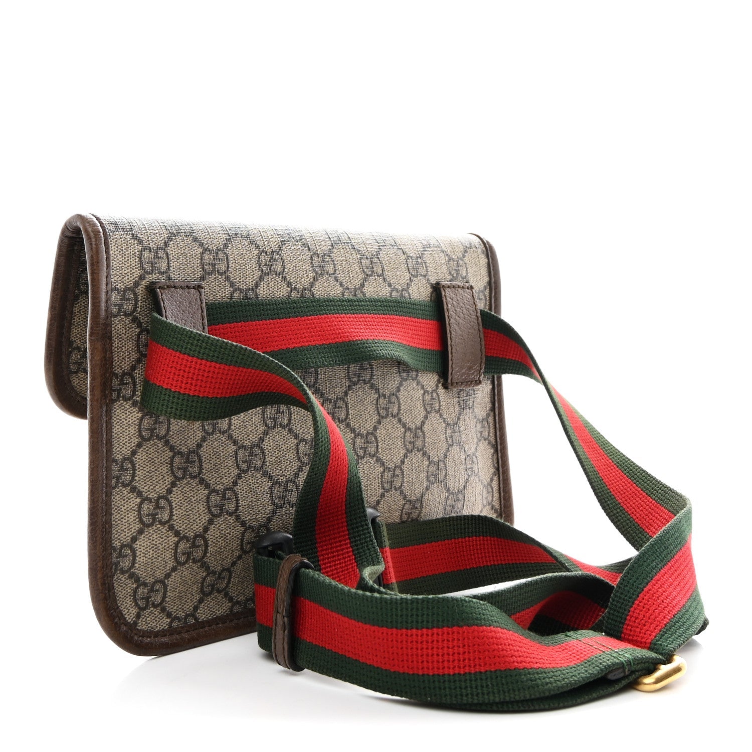 GG Supreme Monogram Neo Vintage Web Belt Bag Brown
