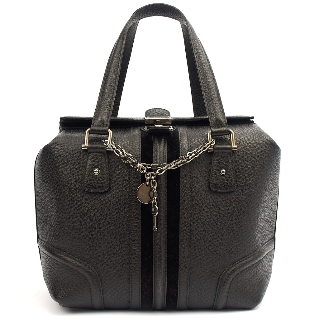 Gucci Tote Supreme Cherry Bag in Black, Leather