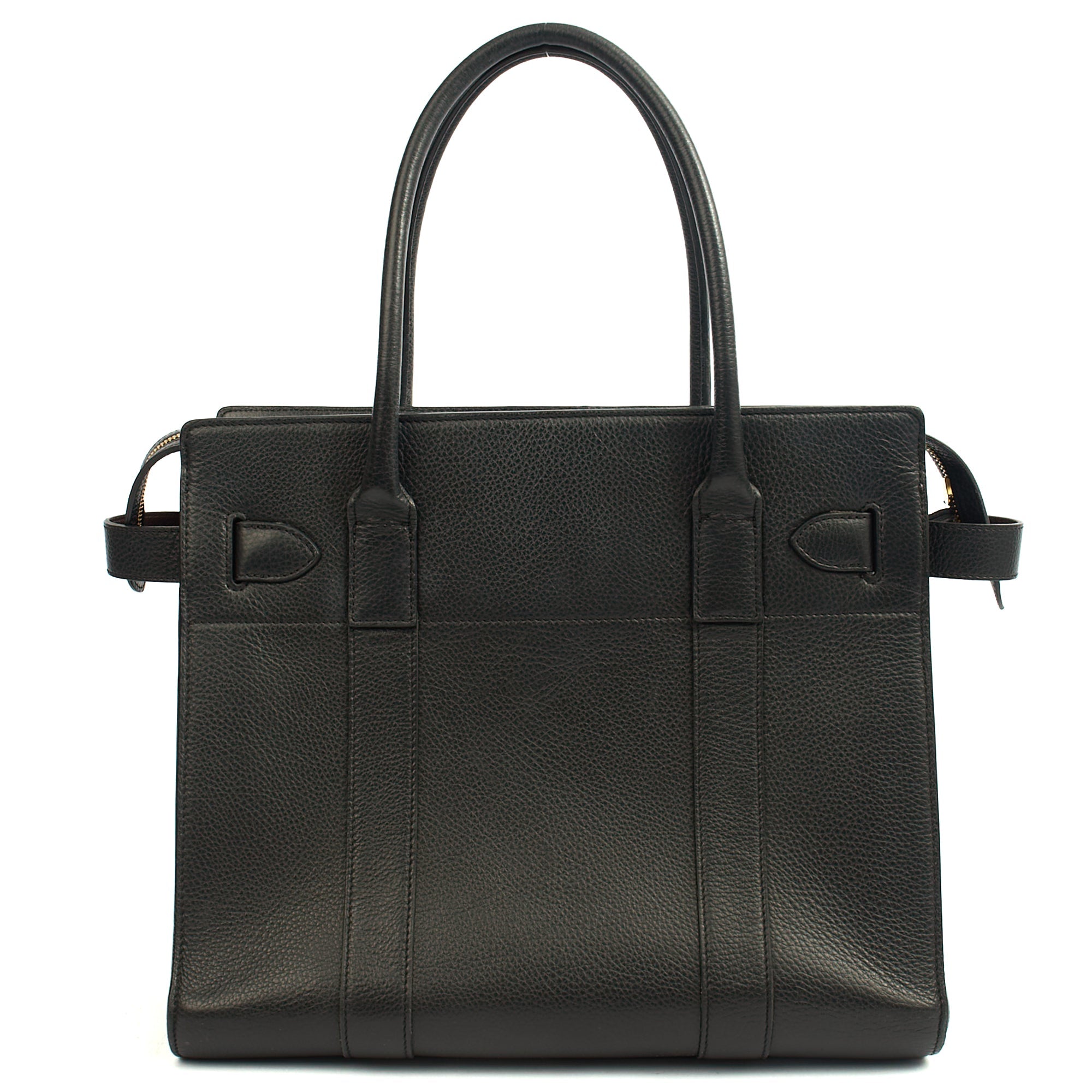 Mulberry Tote Zipped Bayswater in Black, Calfskin Leather