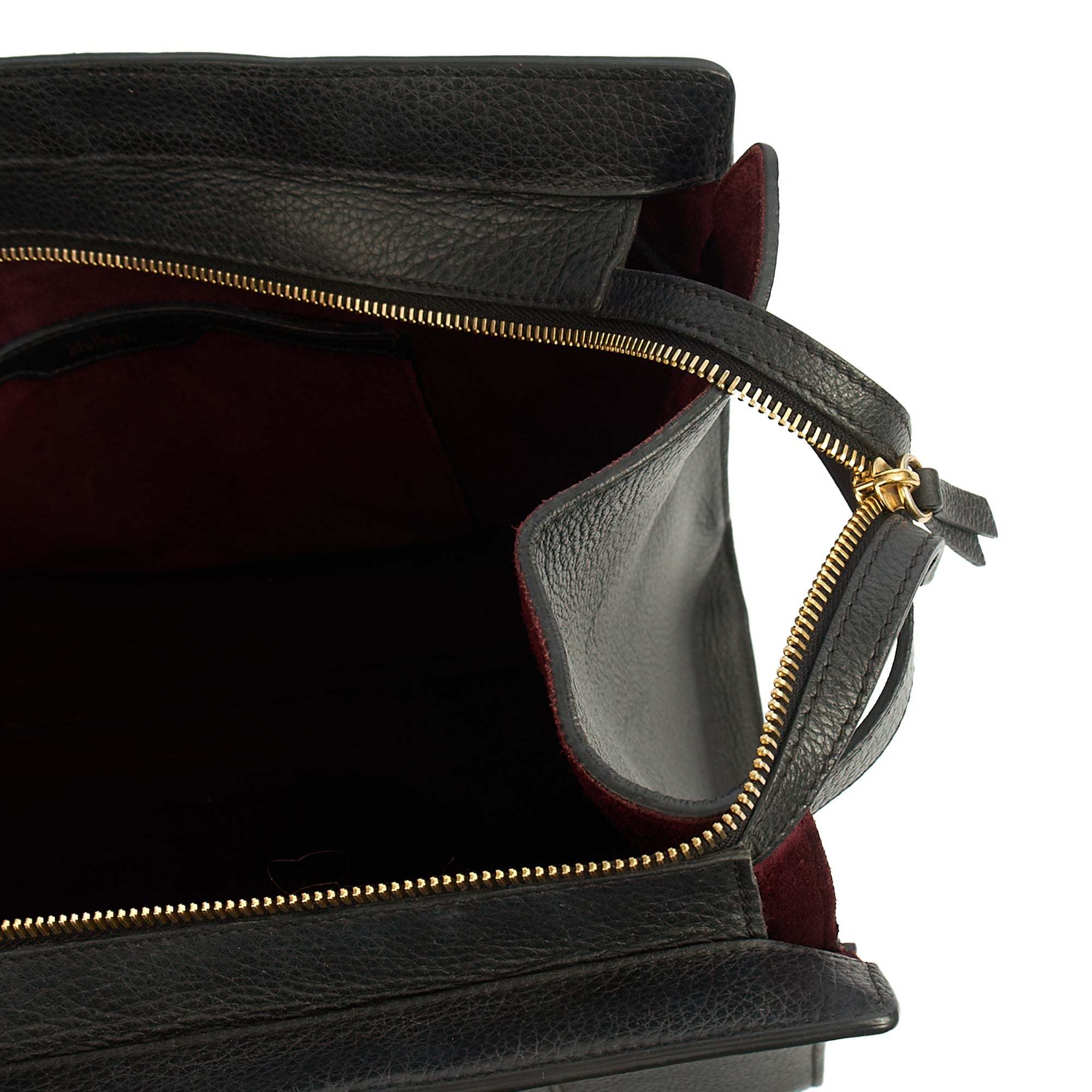 Mulberry Tote Zipped Bayswater in Black, Calfskin Leather