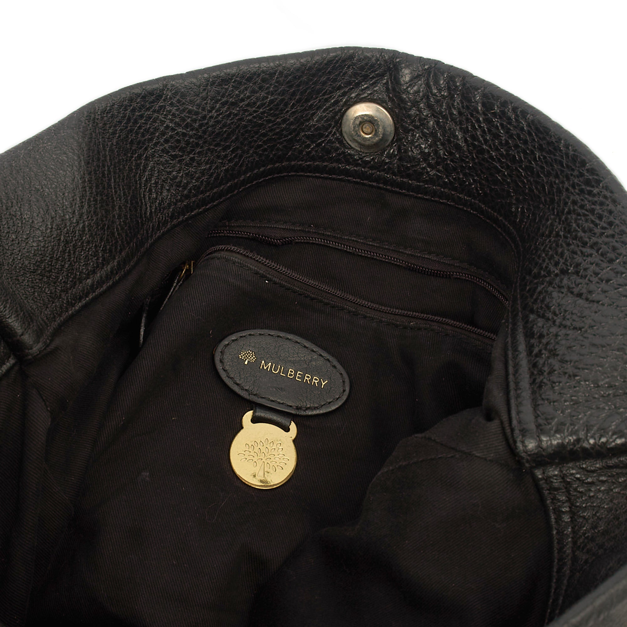 Mulberry Tote Mitzy Tote in Black, Calfskin Leather