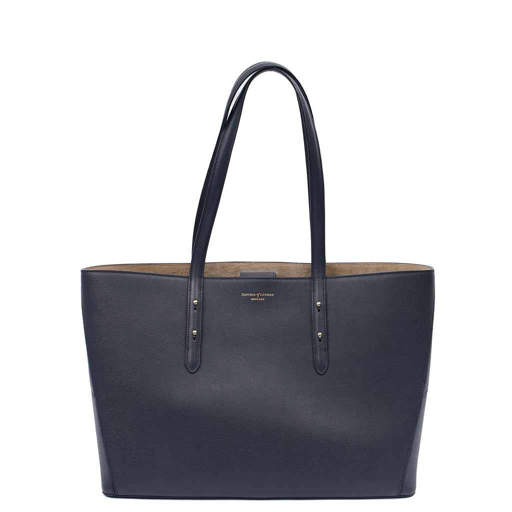 Aspinal of London Tote Regent Tote in Navy, Leather