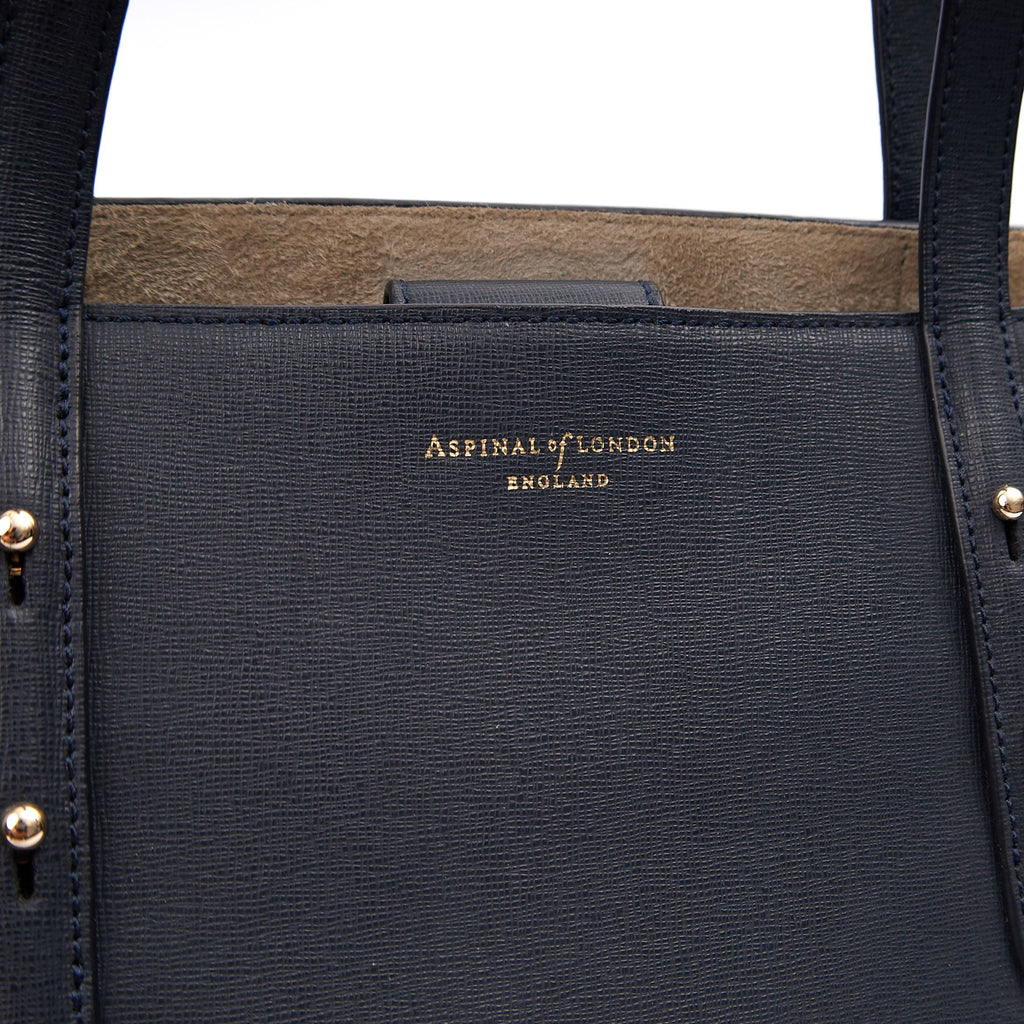 Aspinal of London Tote Regent Tote in Navy, Leather