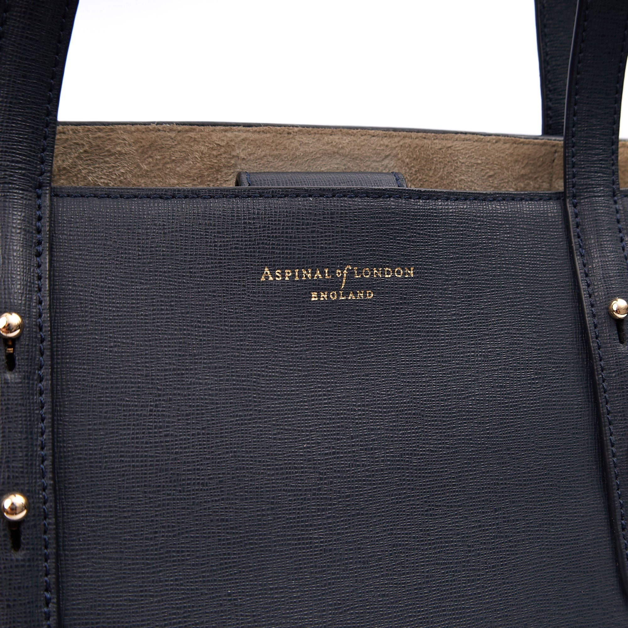 Aspinal of London Tote Regent Tote in Navy, Leather