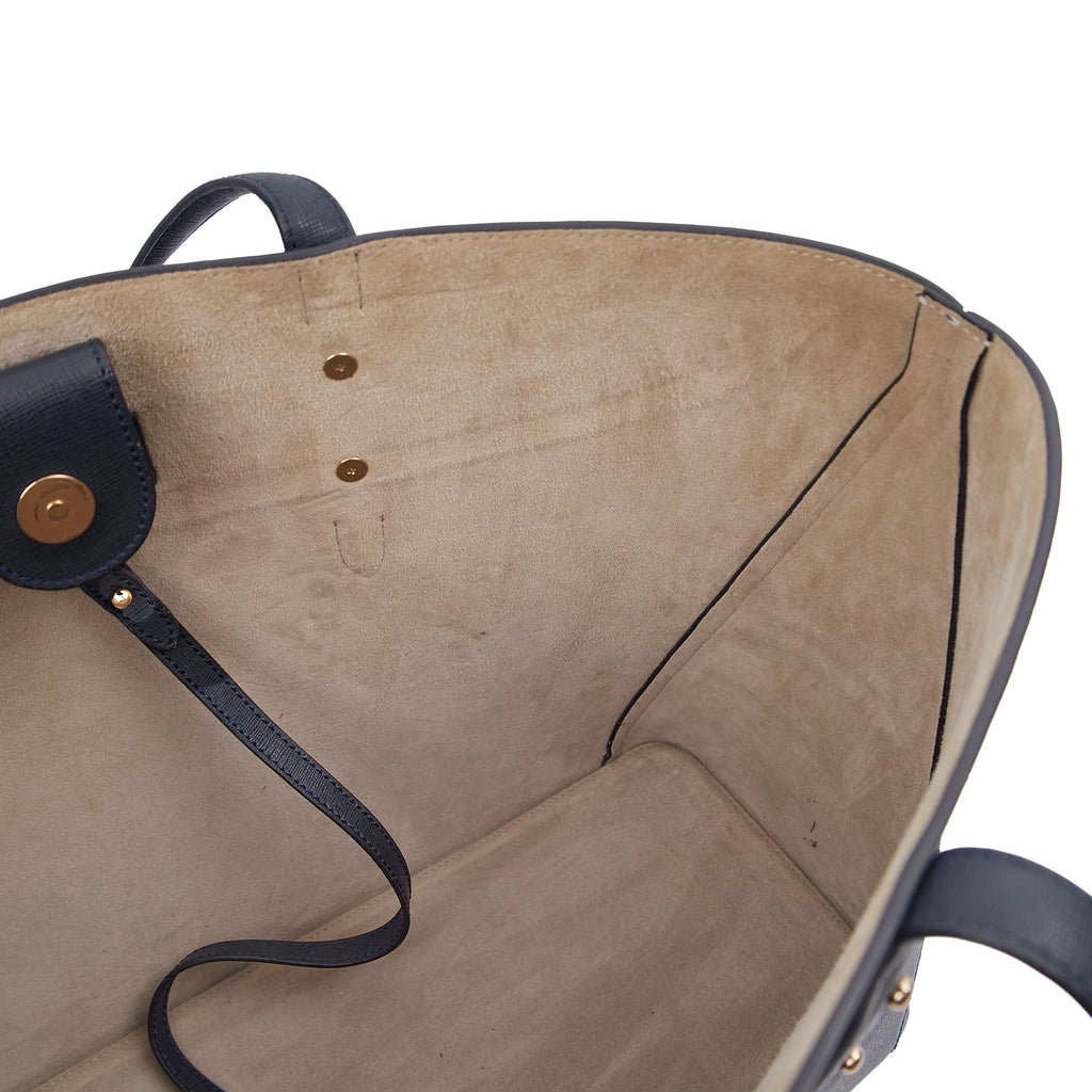Aspinal of London Tote Regent Tote in Navy, Leather