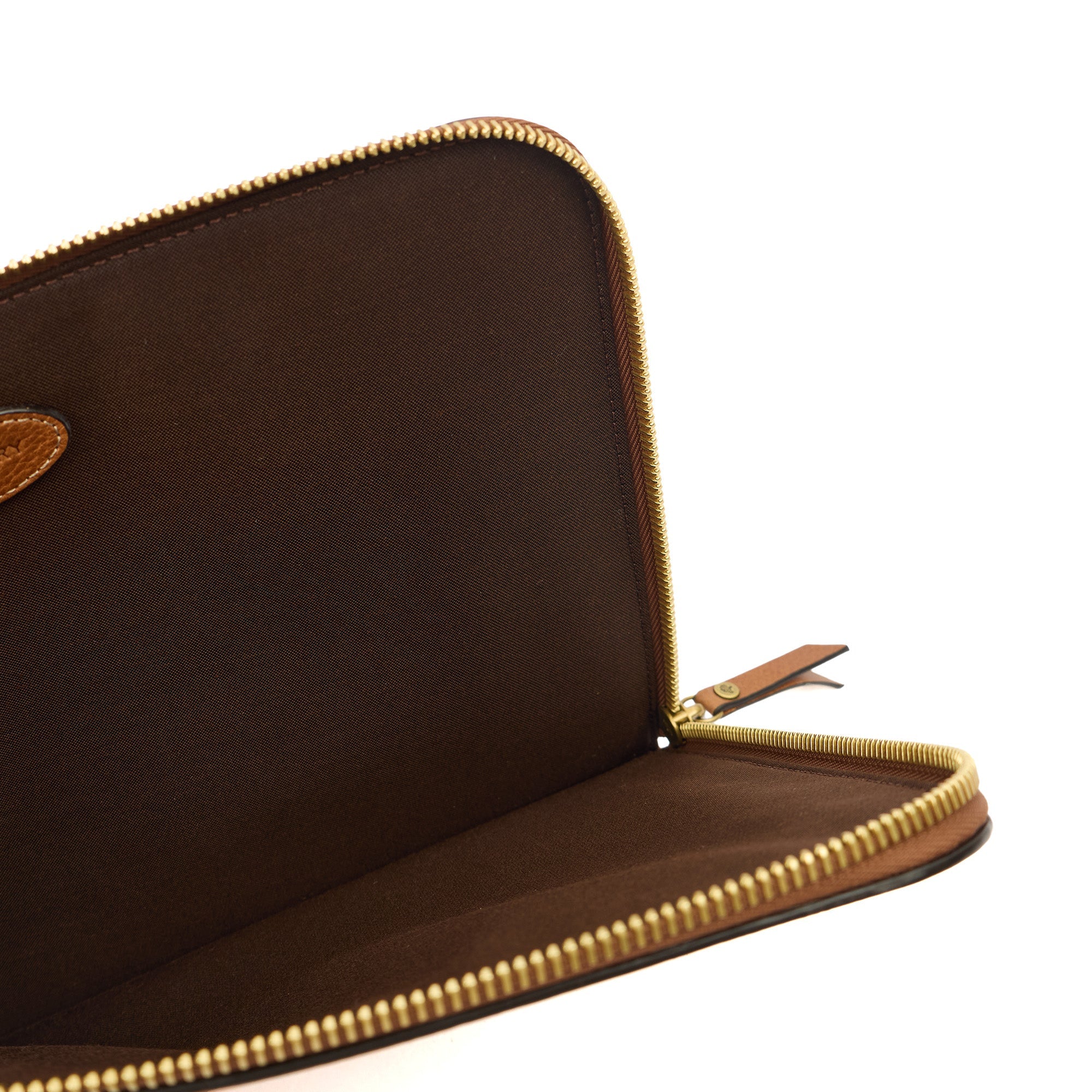 Mulberry Clutch Pouch in Oak, Calfskin Leather