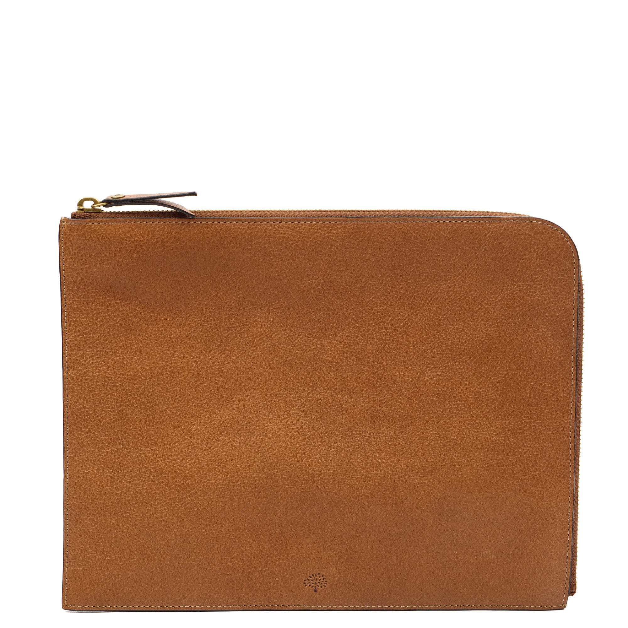Mulberry Clutch Pouch in Oak, Calfskin Leather