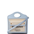 Burberry Top Handle Two-Tone Pocket Bag - Medium in Blue, Leather