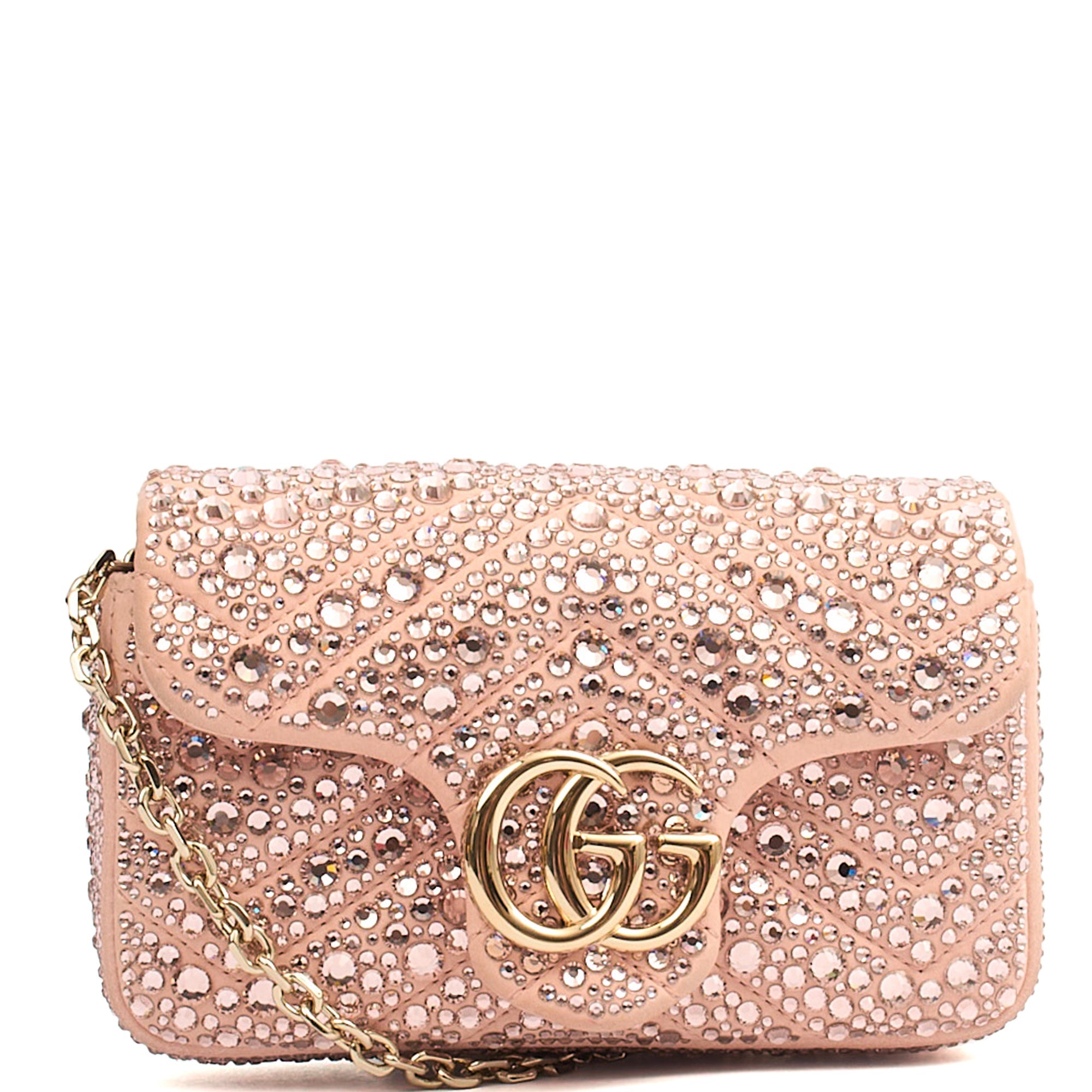 Gucci Cross Body Marmont Shoulder Bag - Small in Pink, Leather