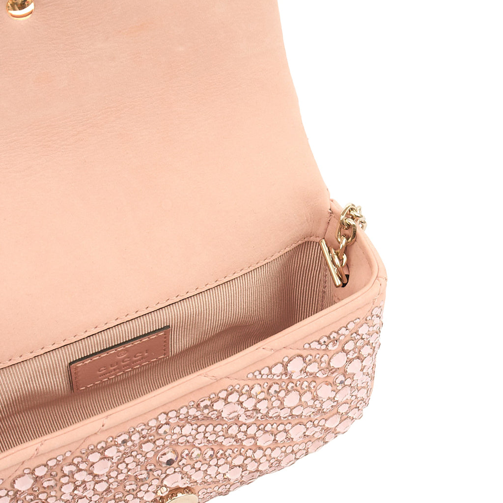 Gucci Cross Body Marmont Shoulder Bag - Small in Pink, Leather