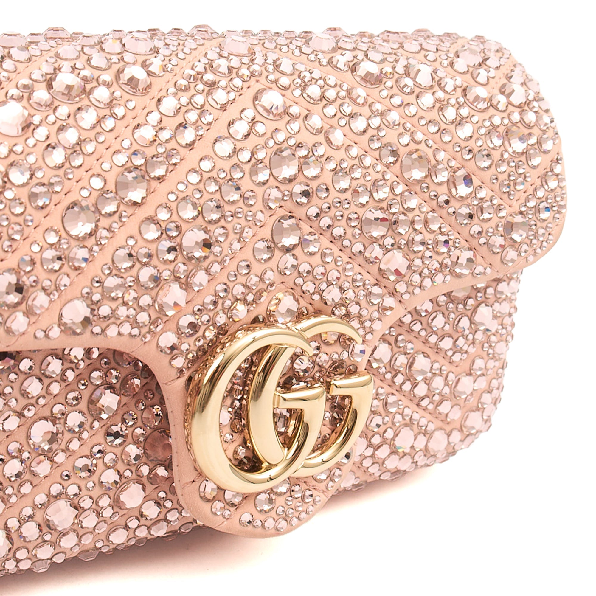 Gucci Cross Body Marmont Shoulder Bag - Small in Pink, Leather