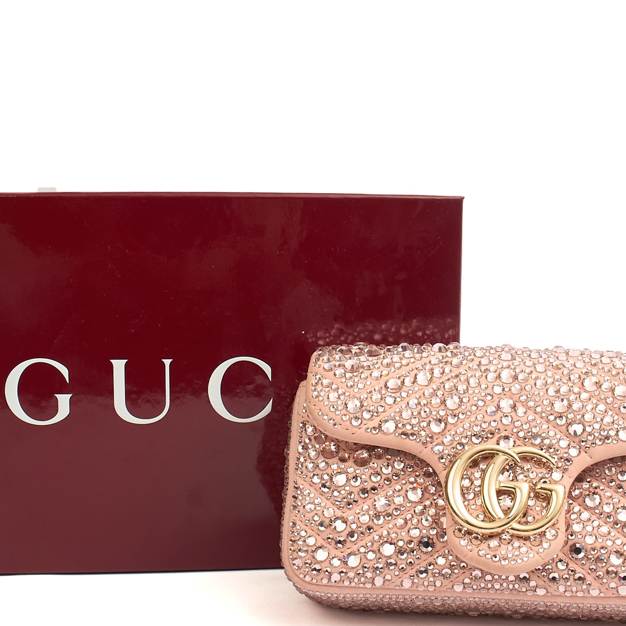 Gucci Cross Body Marmont Shoulder Bag - Small in Pink, Leather