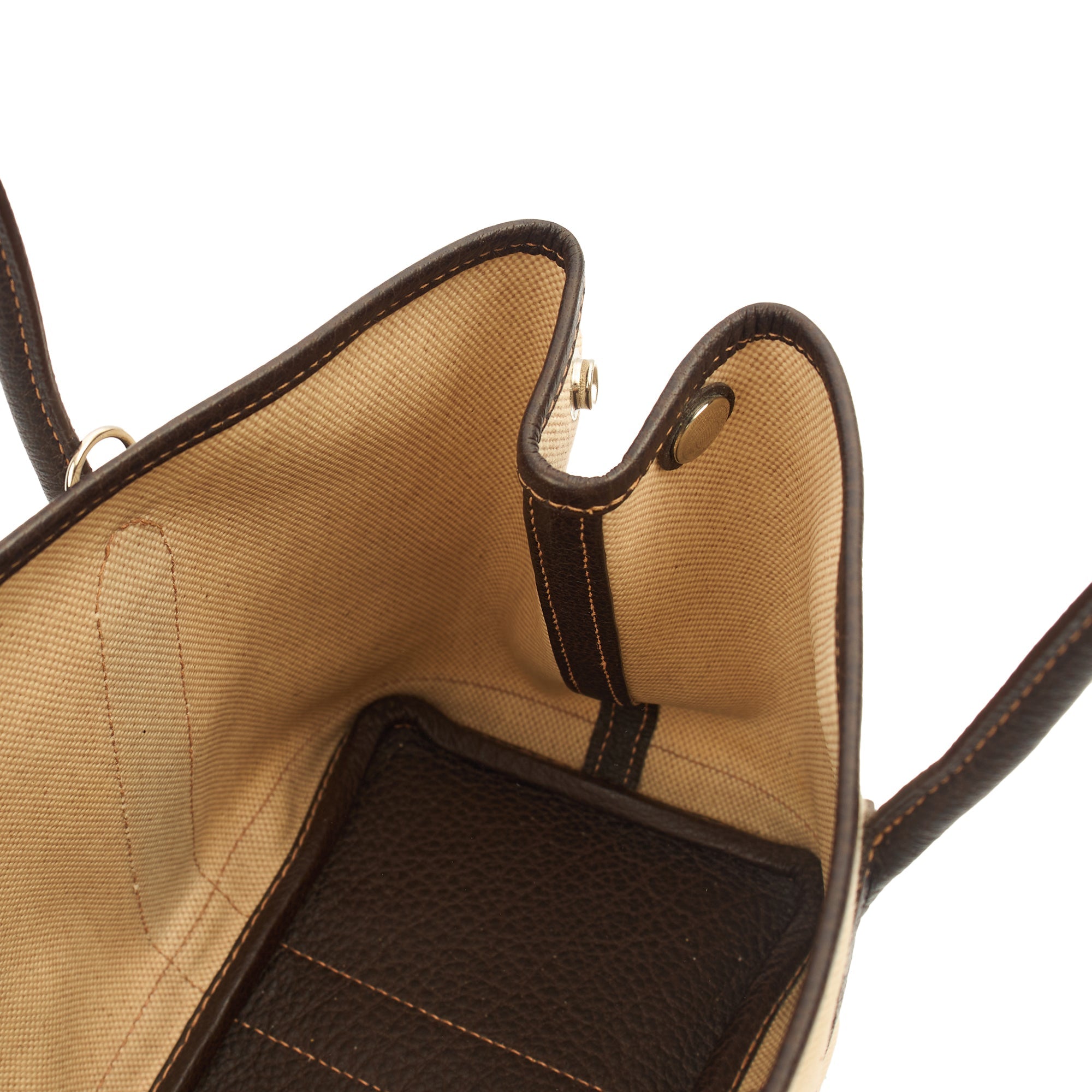 Hermes Tote Garden Tote 30 in Brown, Canvas