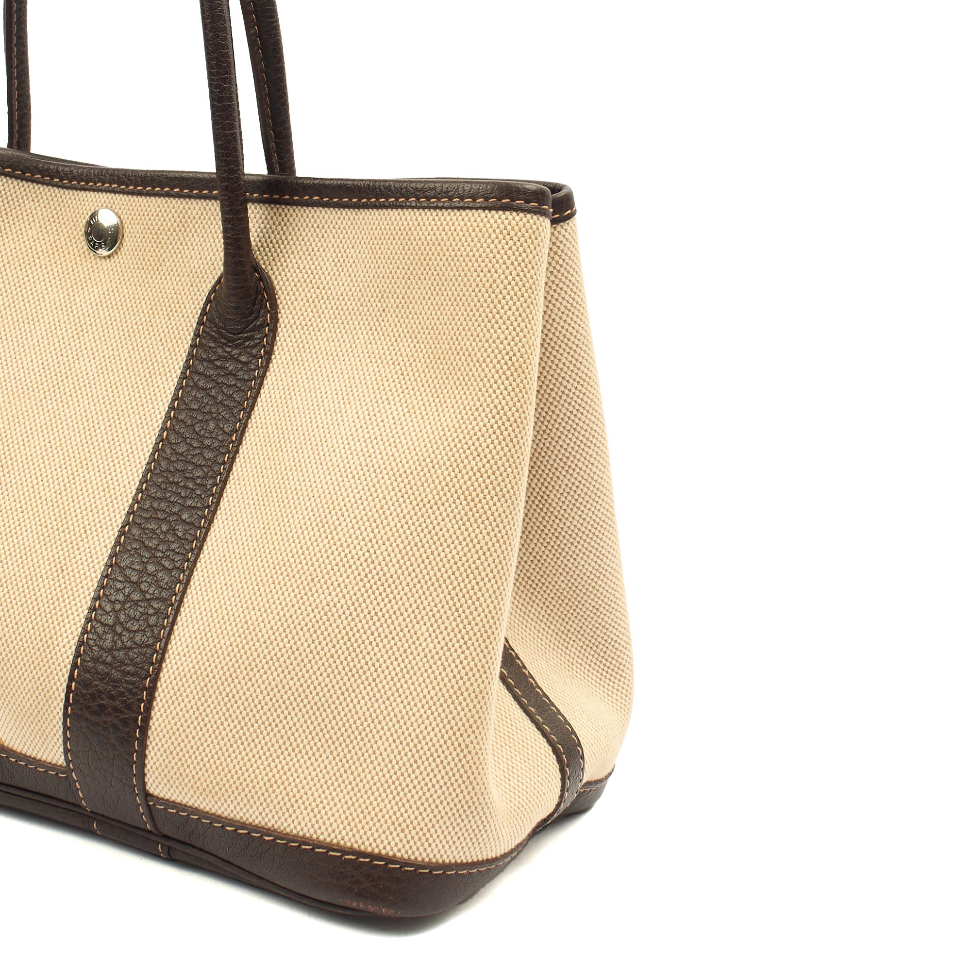 Hermes Tote Garden Tote 30 in Brown, Canvas