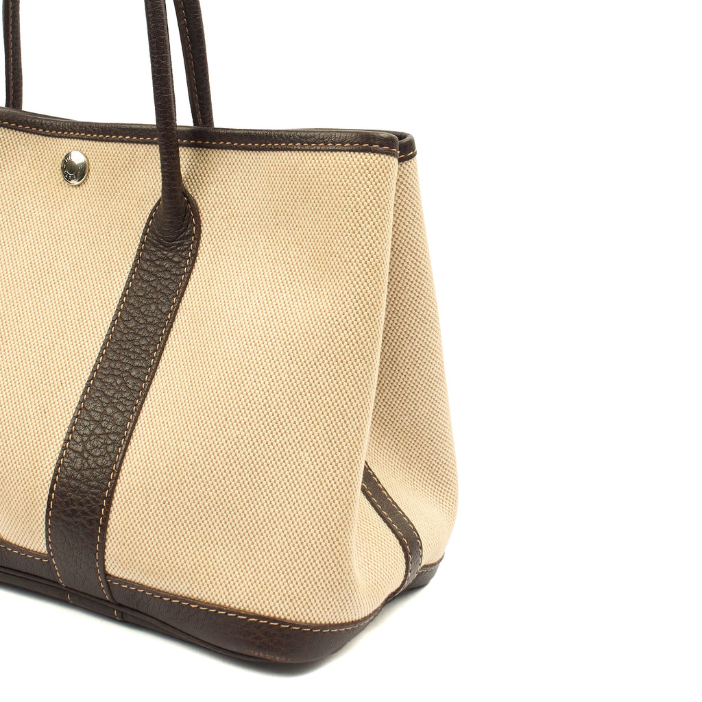 Hermes Tote Garden Tote 30 in Brown, Canvas