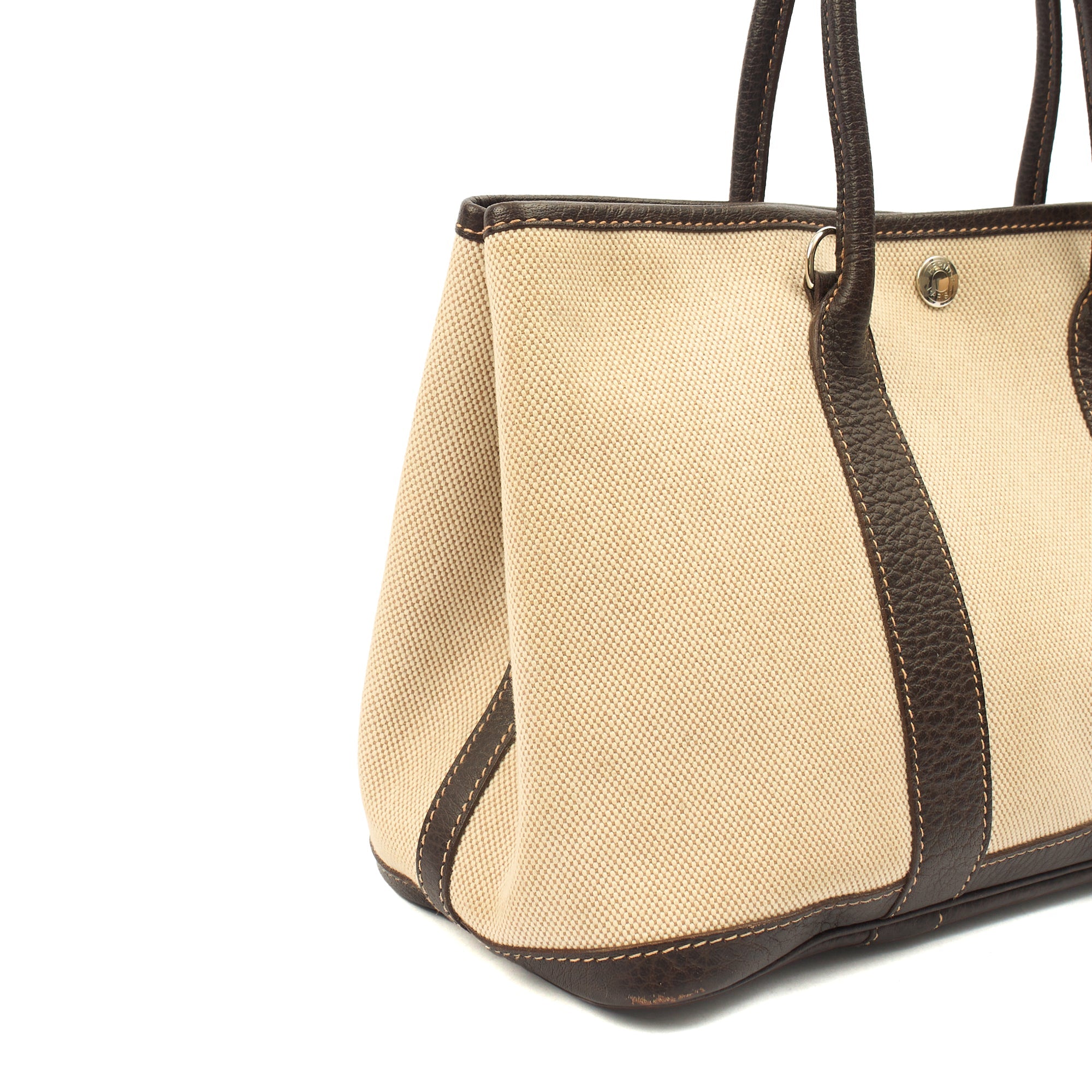 Hermes Tote Garden Tote 30 in Brown, Canvas