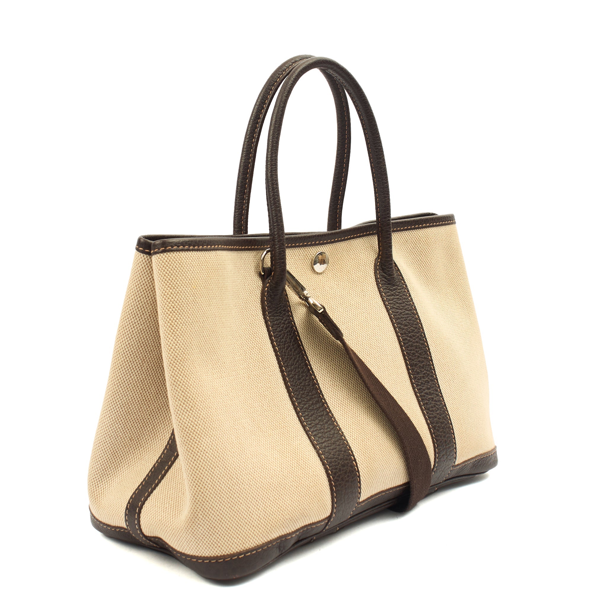 Hermes Tote Garden Tote 30 in Brown, Canvas