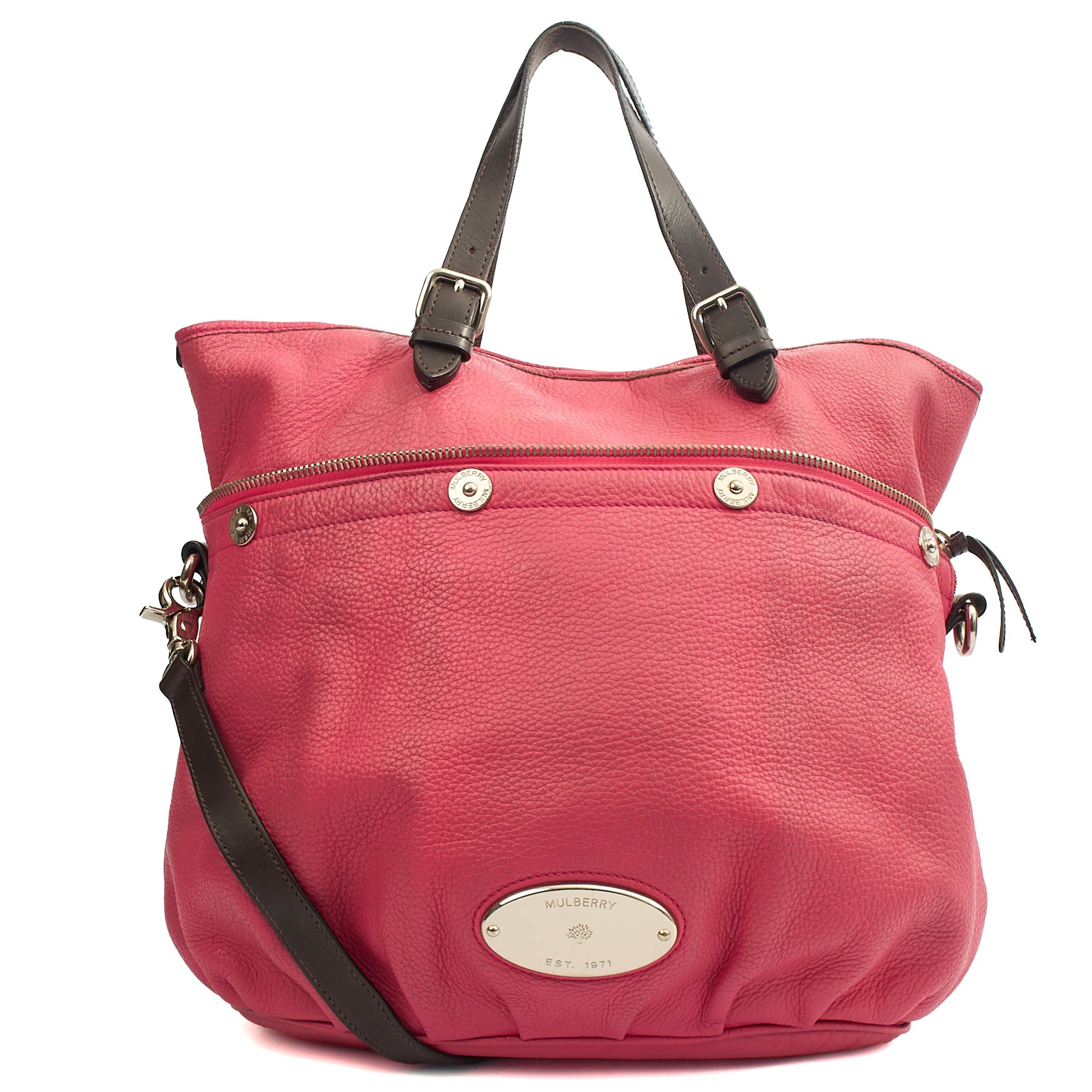 Mulberry Cross Body Mitzy Hobo in Pink, Calfskin Leather