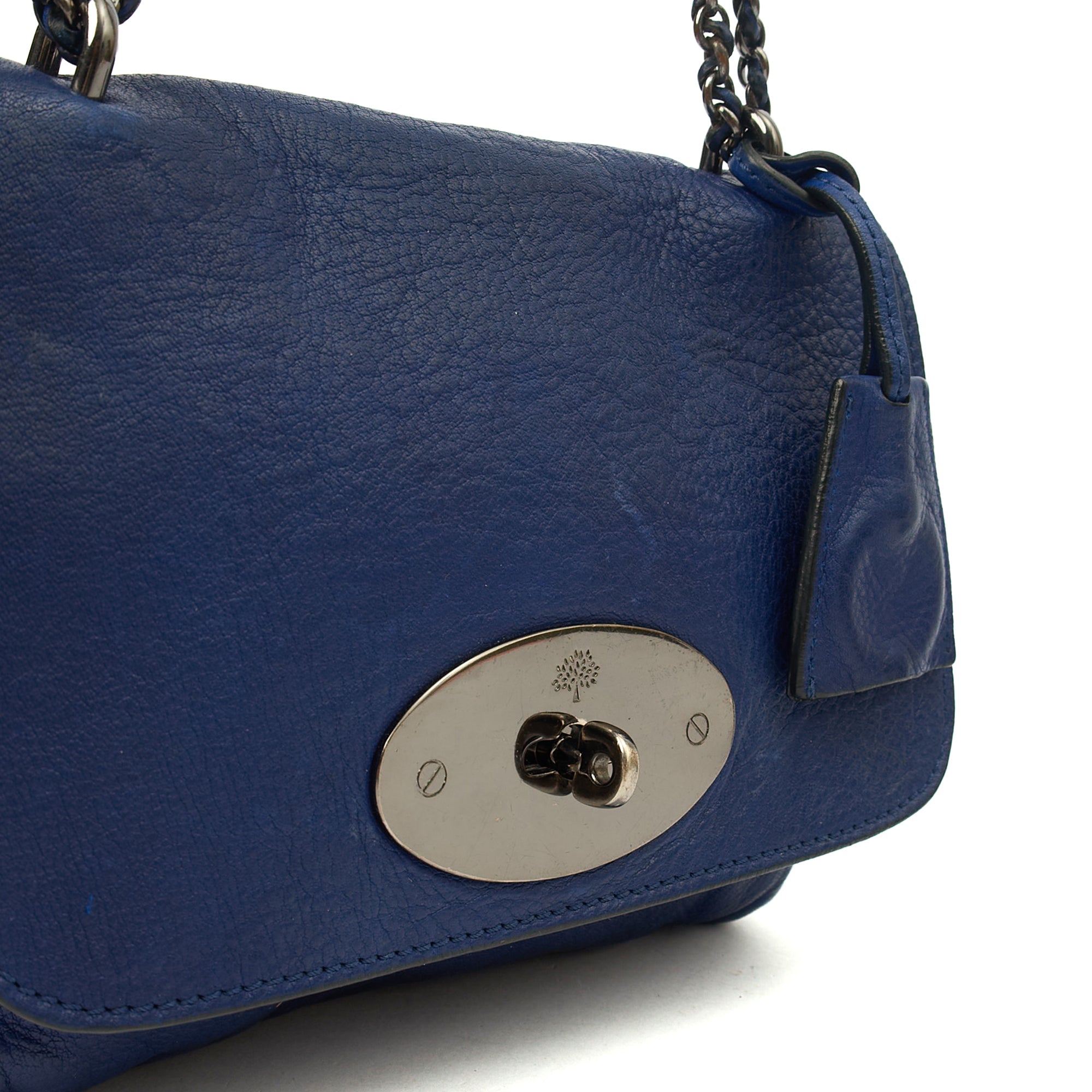 Mulberry Shoulder Bag Lily in Blue, Calfskin Leather