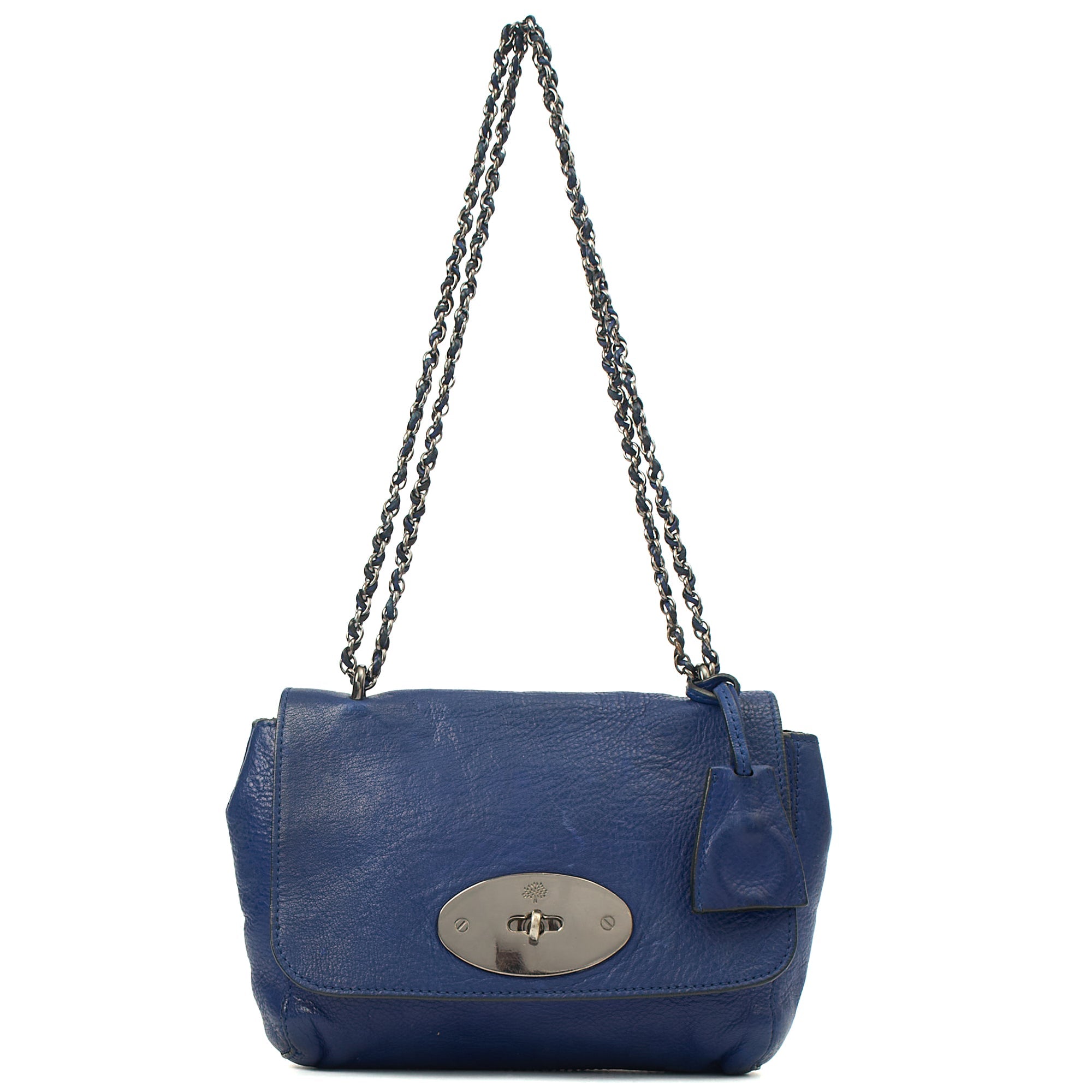 Mulberry Shoulder Bag Lily in Blue, Calfskin Leather