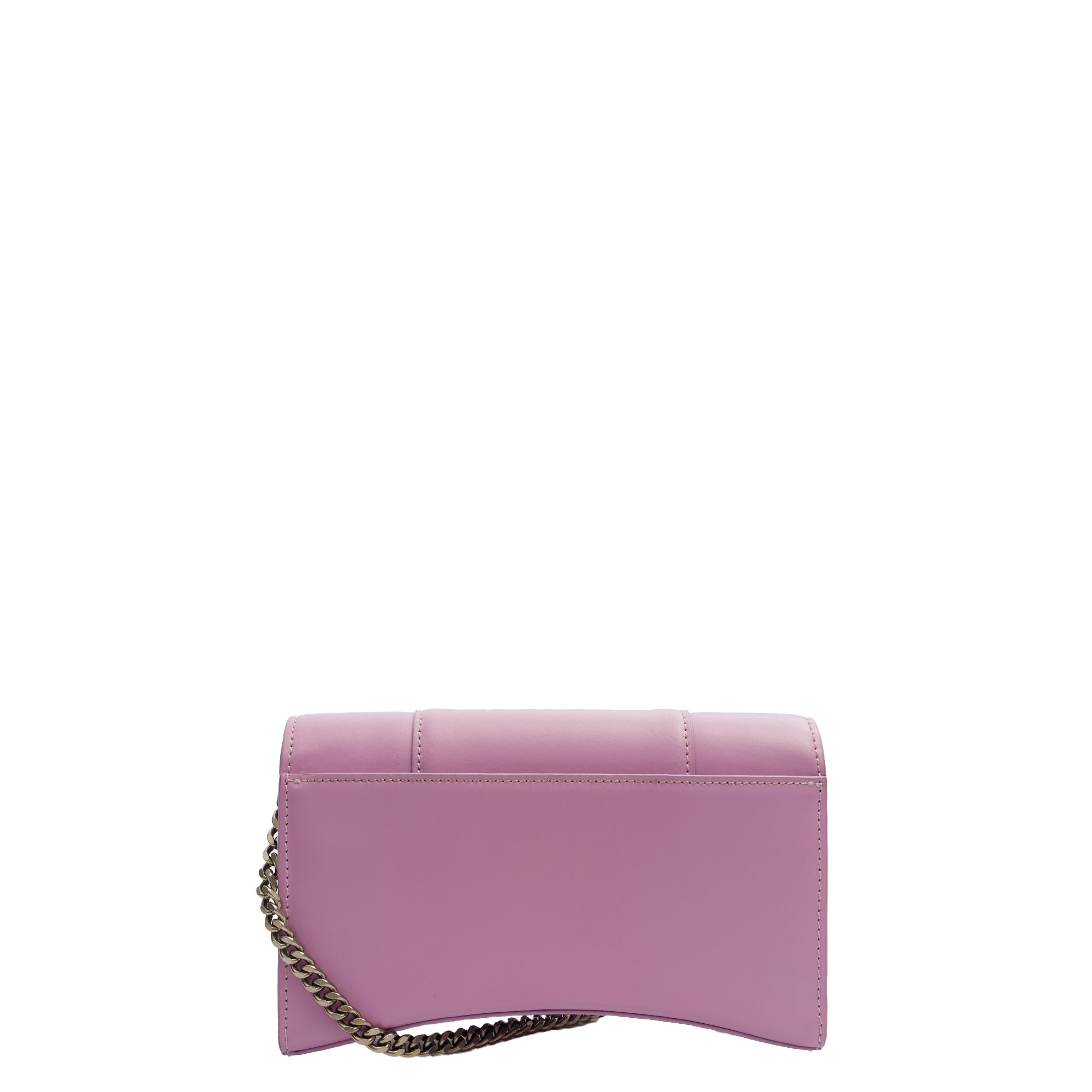 Balenciaga Cross Body Hourglass Wallet on Chain in Purple, Leather