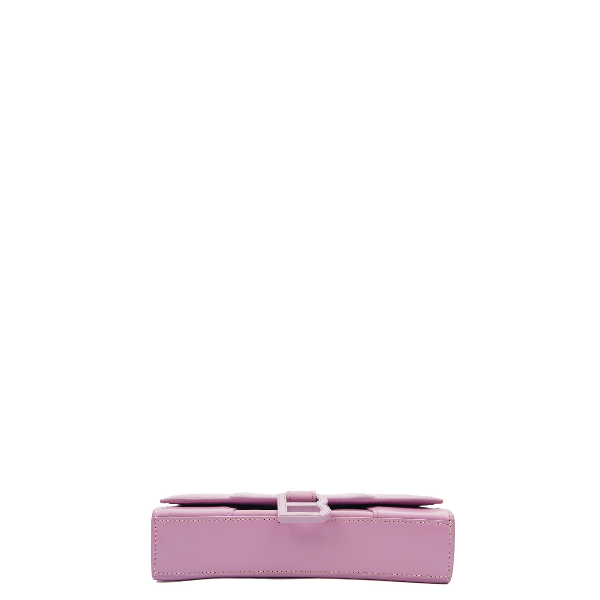 Balenciaga Cross Body Hourglass Wallet on Chain in Purple, Leather