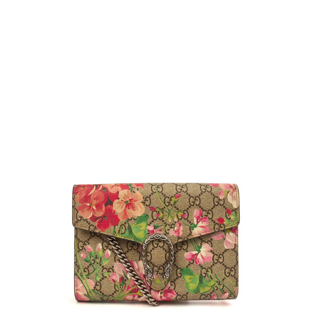 Gucci Cross Body Dionysus Chain Wallet in Brown, Leather
