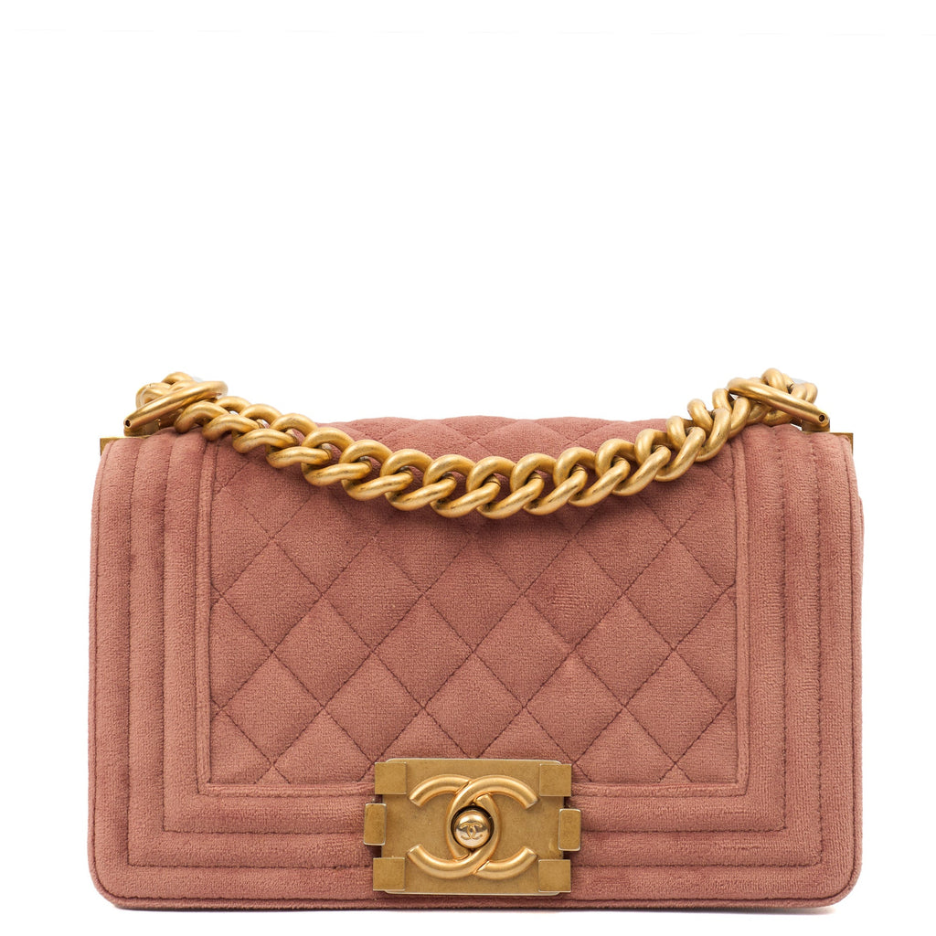 Chanel Shoulder Bag Boy - Small in Pink, Suede