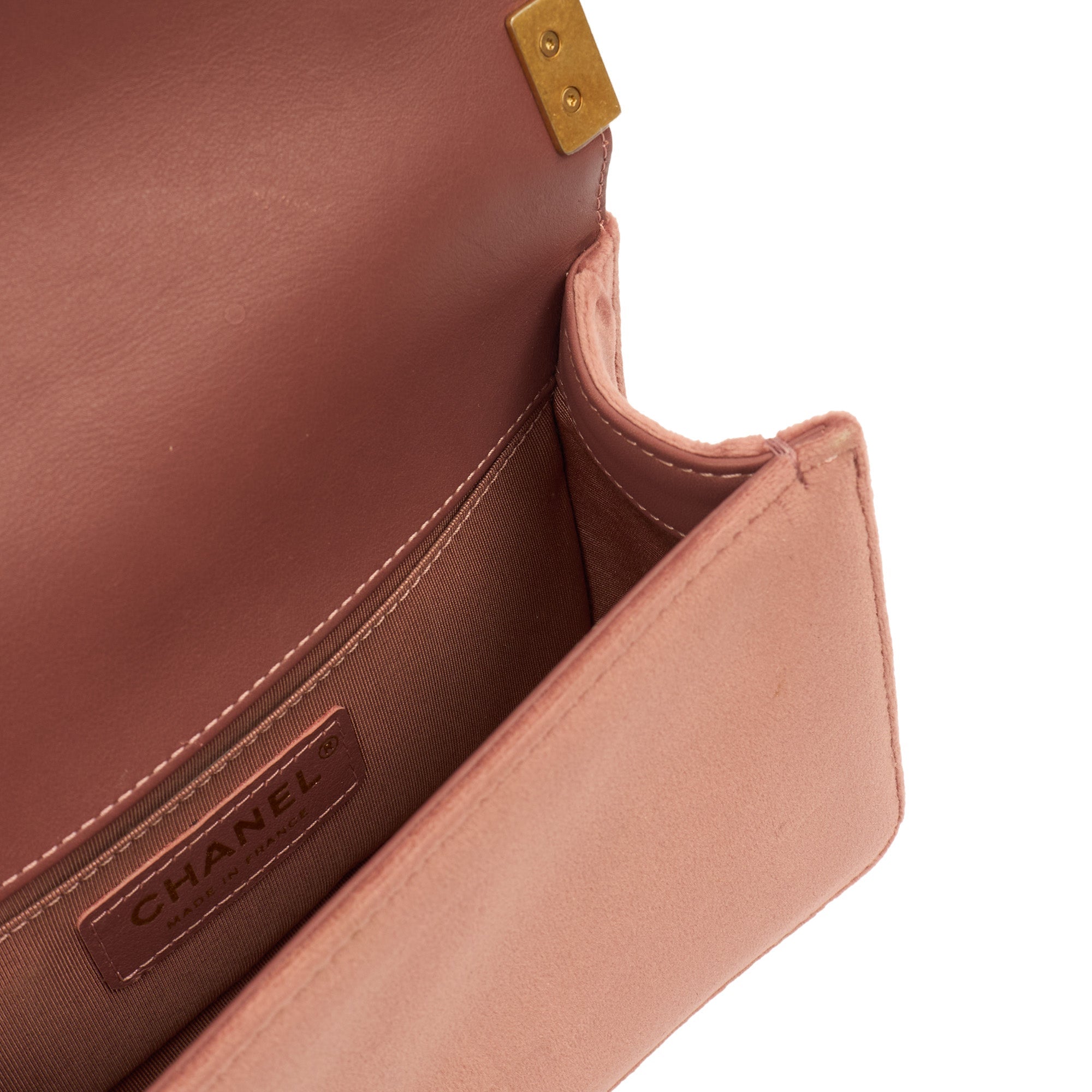 Chanel Shoulder Bag Boy - Small in Pink, Suede