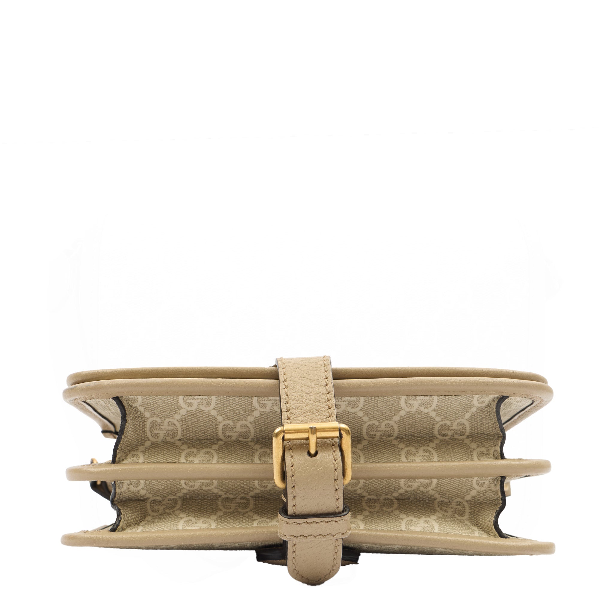 Gucci Cross Body Interlocking GG Shoulder Bag - Small in Neutral, Leather