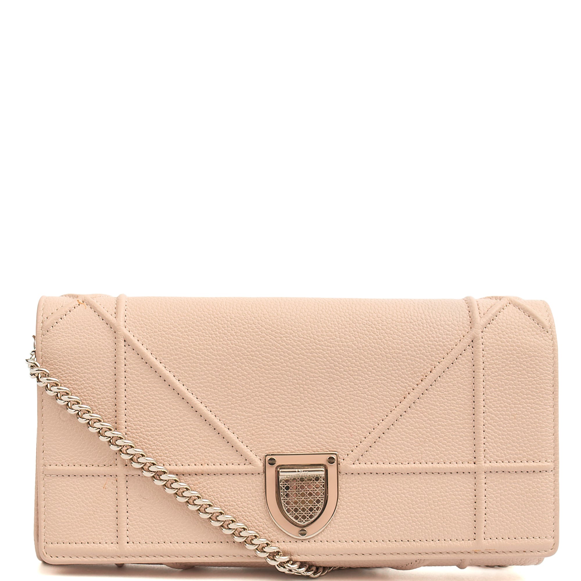 Christian Dior Cross Body Diorama WOC in Powder Pink, Calfskin