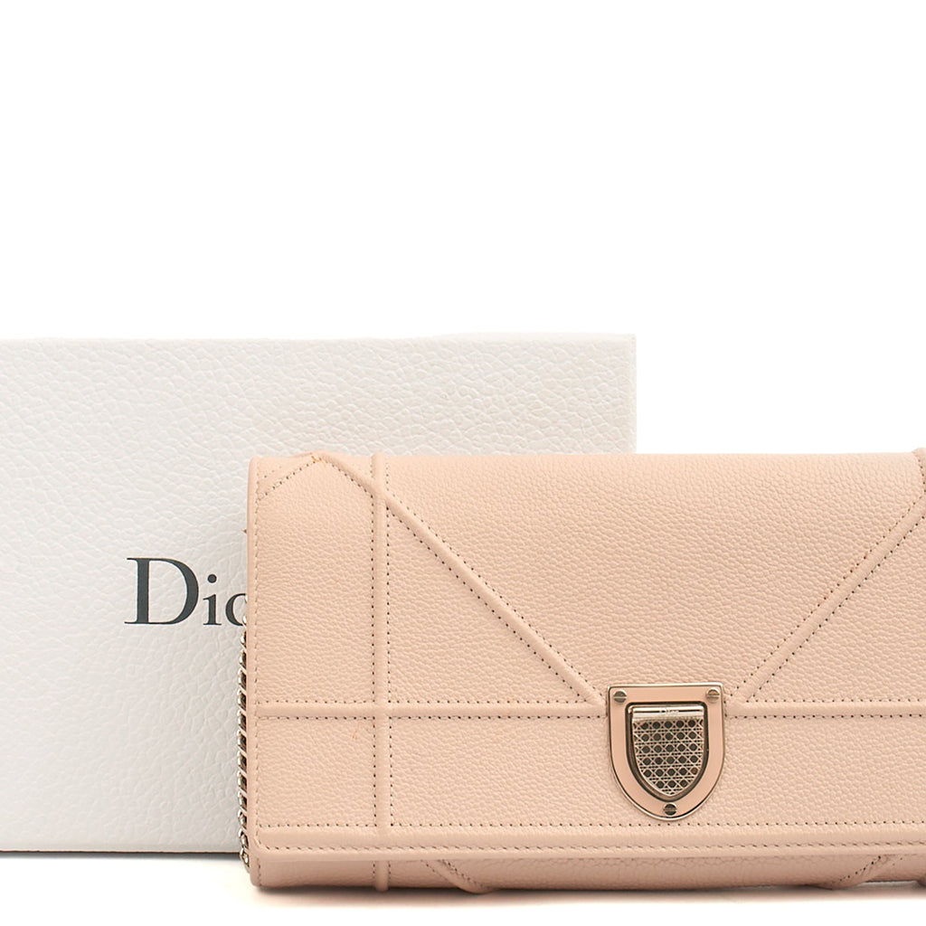 Christian Dior Cross Body Diorama WOC in Powder Pink, Calfskin