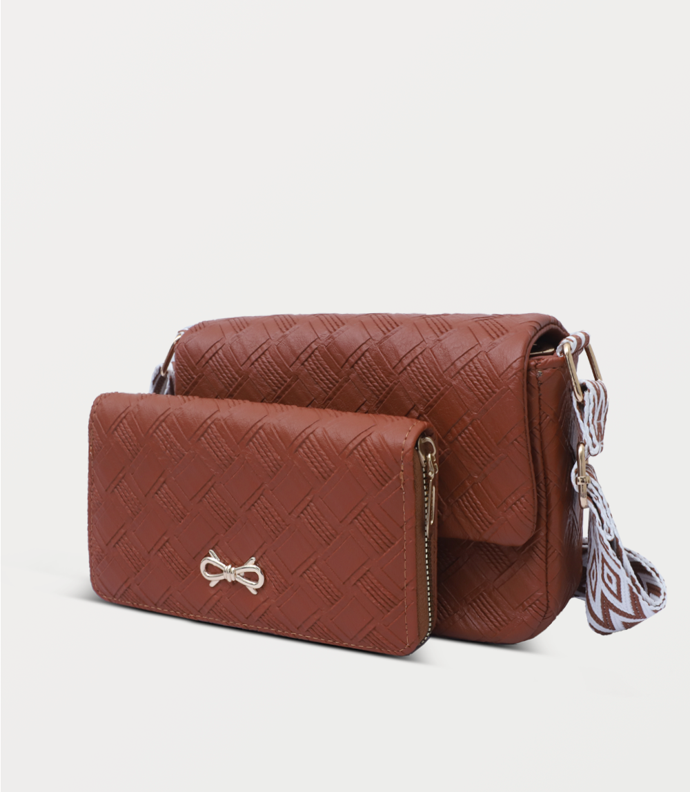 Women Boxy Bag-BROWN