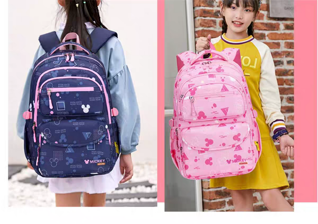 Kids' Blue Cartoon Backpack for Girls - Spacious School & Daypack HD11796 ( Best For Playgroup to 3rd Class)