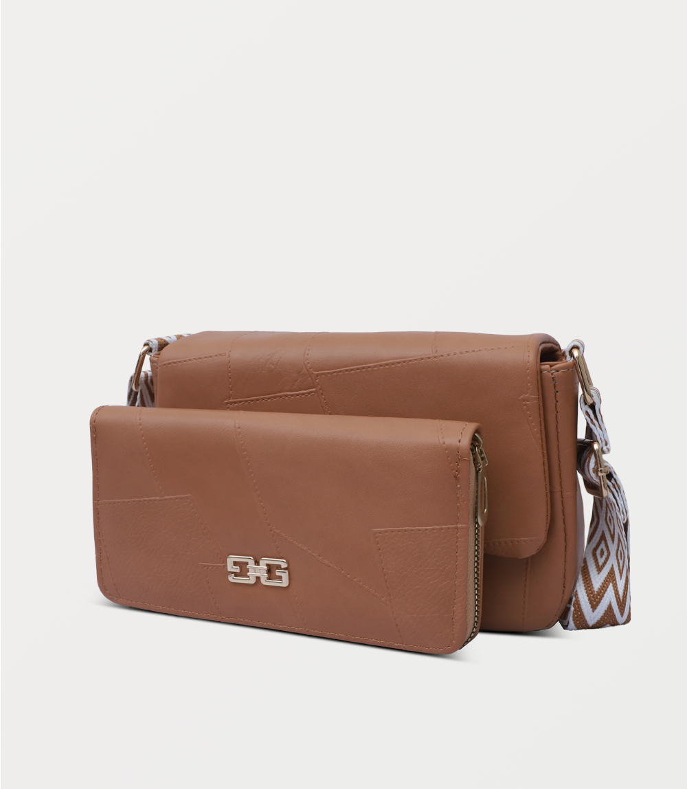 Women Boxy Bag-LIGHT BROWN