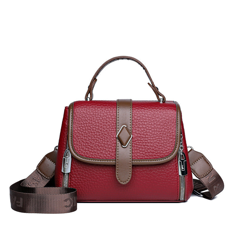 New Fashion Solid Color Small Square Handbag Crossbody Versatile Lightweight 8219-0181