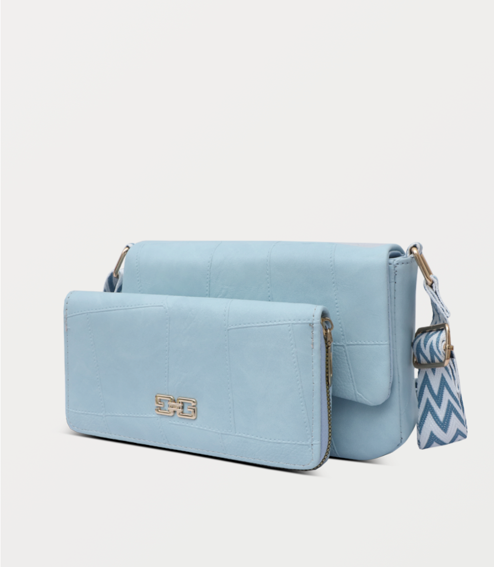 Women Boxy Bag-BLUE