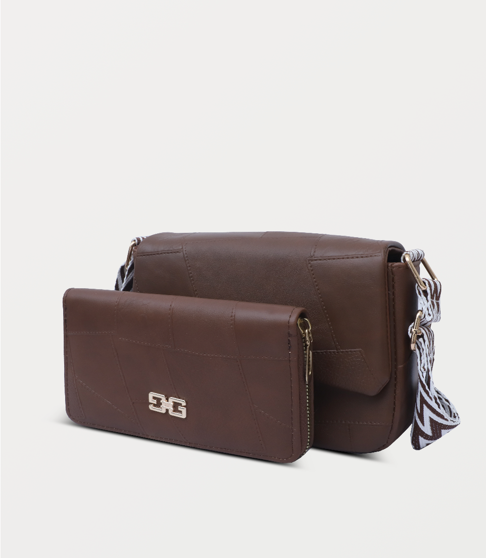 Women Boxy Bag-BROWN