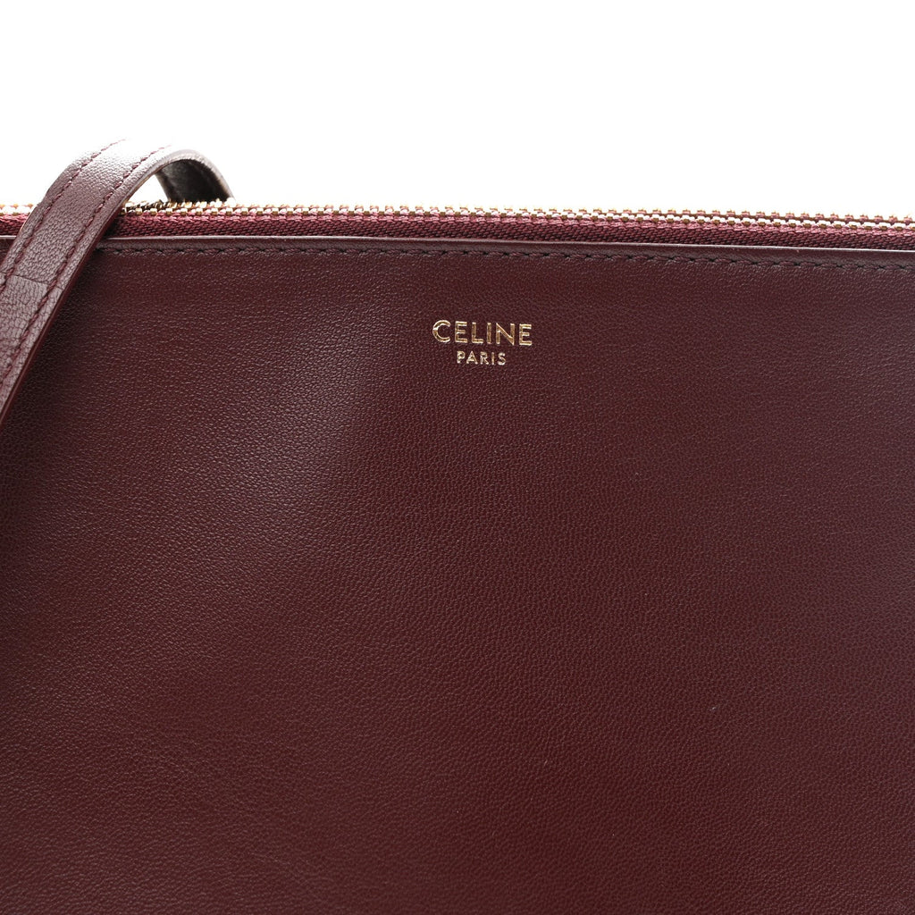 Lambskin Small Trio Crossbody Bag Burgundy