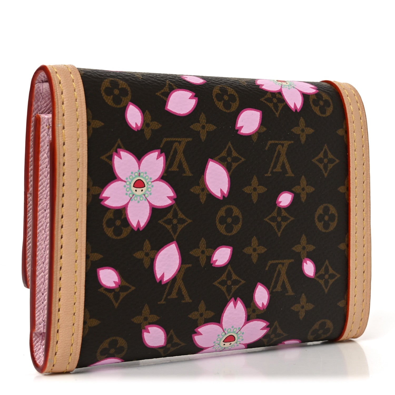 LV X TM Monogram Cherry Blossom Victorine Wallet Sakura Brown