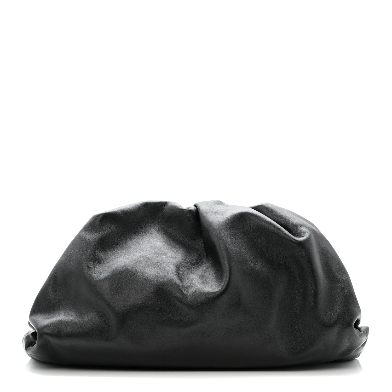 Smooth Butter Calf The Pouch Oversized Clutch Black