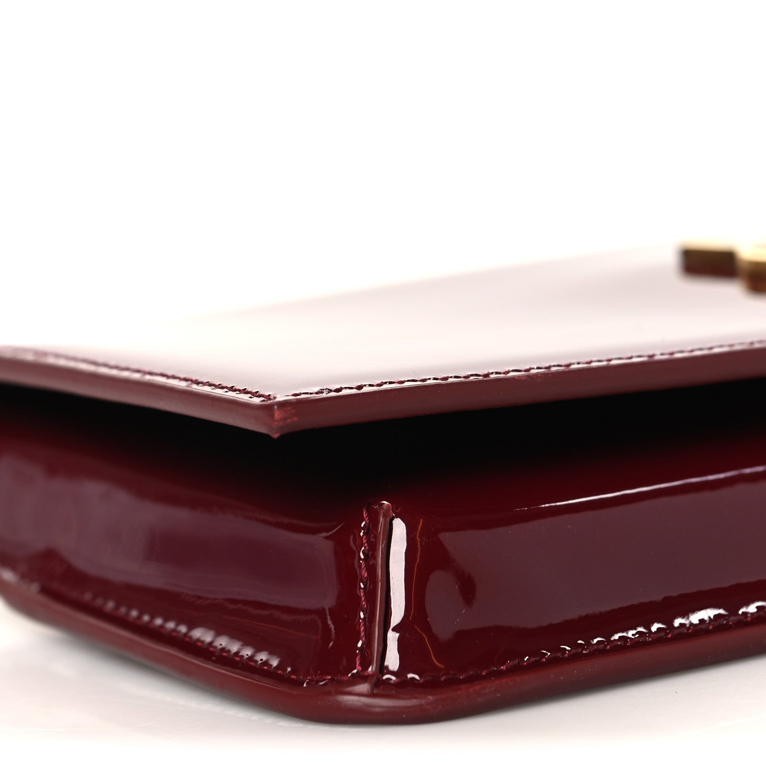 Patent Monogram Phone Holder Crossbody Chataigne