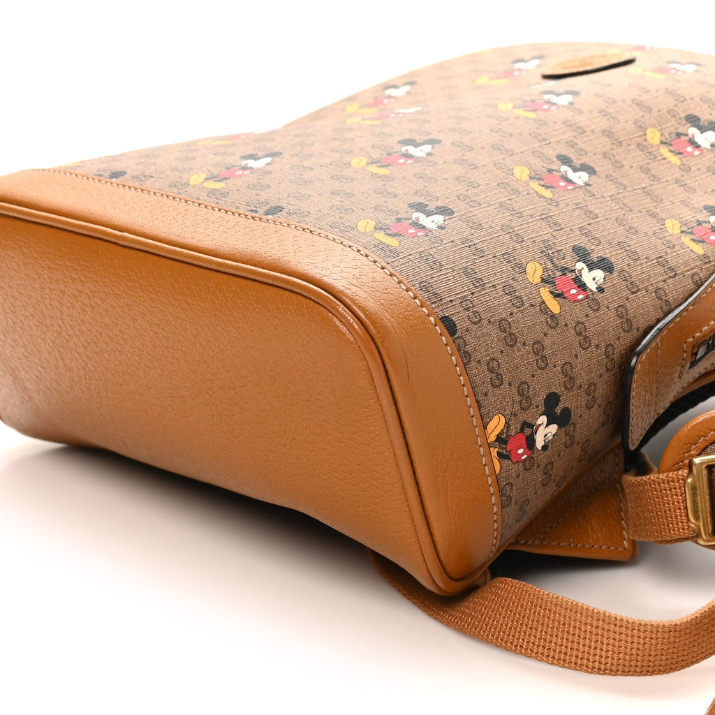 X DISNEY Mini Vintage GG Supreme Monogram Mickey Mouse Small Dome Backpack Beige Vintage Sun Oil