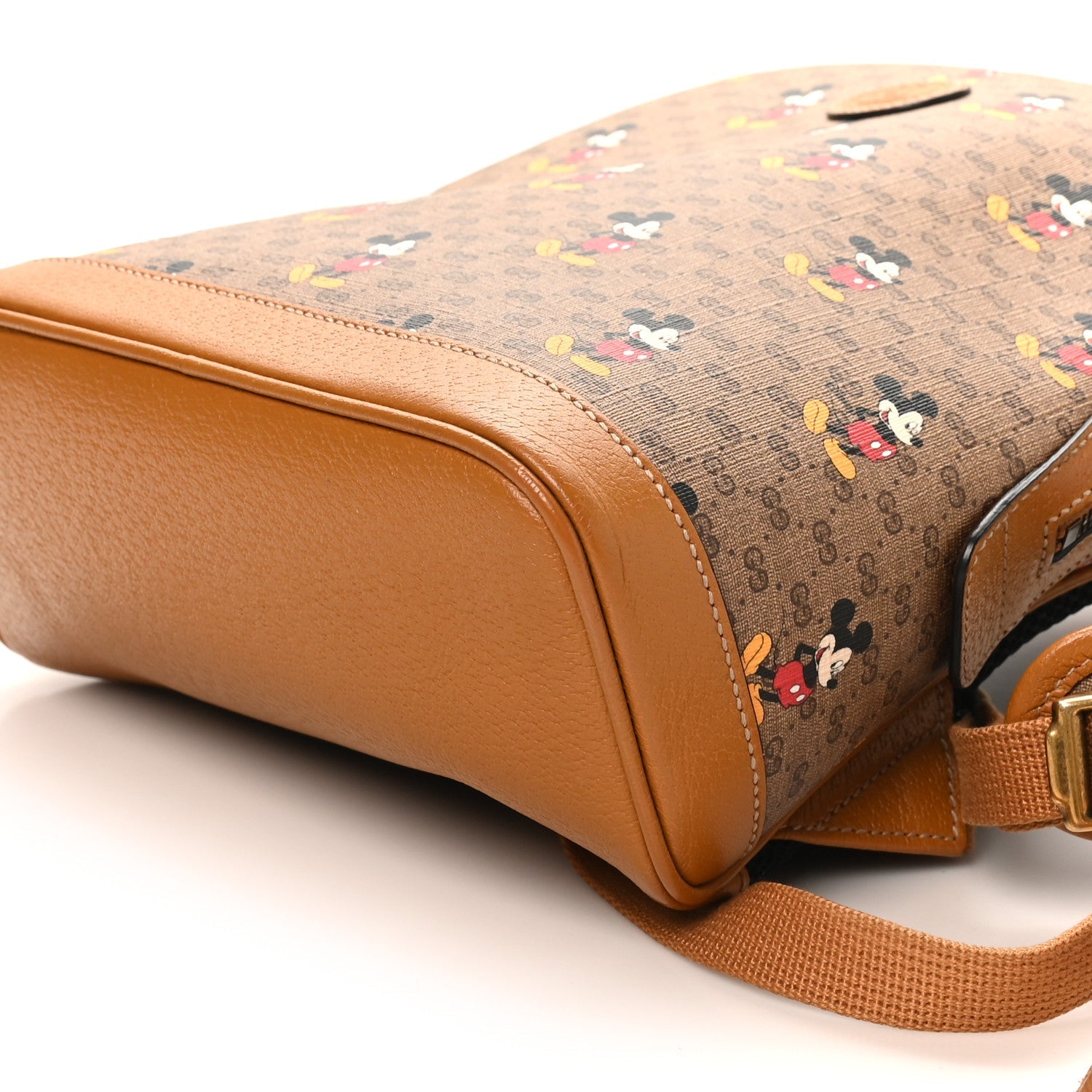 X DISNEY Mini Vintage GG Supreme Monogram Mickey Mouse Small Dome Backpack Beige Vintage Sun Oil